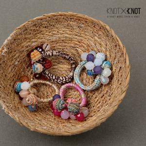 [KNOTXKNOT] 멀티컬러 보헤미아 집시 니팅헤어밴드