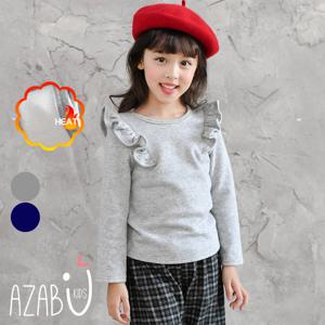 [아자브키즈] 기모 어깨날개티 여아티셔츠 겨울기모티셔츠