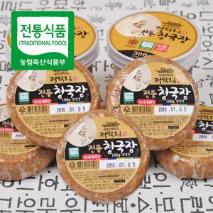 [전통식품]정학님의 국산콩 수제 청국장 160g 6개 (비닐)