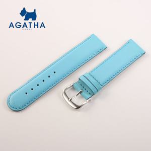 AGATHA 아가타 18mm 송아지 가죽 시계밴드 SKYBLUE-SILVER 시계