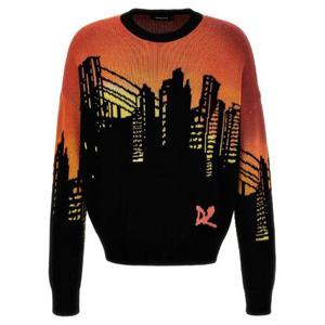 Dsquared2 그래픽 인타르시아 니트 점퍼 S74HA1426S18454 961 TP943929008