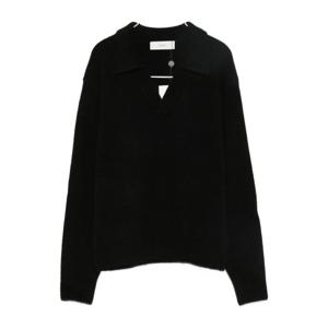 던스트 브이넥 폴로 칼라 스웨터 UDSW5D137 BK