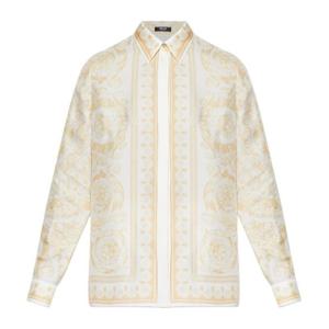 베르사체 바로코 프린트 메두사 버튼 실크 셔츠 1001360 1A1521