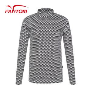 [팬텀] 남성 패턴 하이넥 긴팔 이너 티셔츠