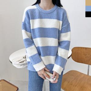 [179st.w]2L-UPP 1053 여자 포근한 라운드 단가라니트