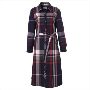 [벨리시앙]빅 체크 셔츠형 원피스 OP2104
