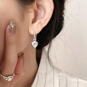 전체 92.5은 볼드 하트통통 U 원터치 링 귀걸이