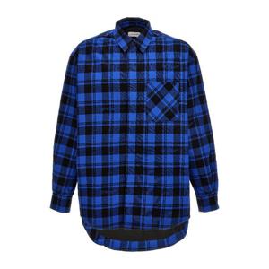 오프화이트 체크 플란넬 셔츠 OMES003F23FAB0014800 4800