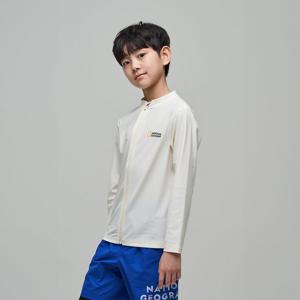 [내셔널지오그래픽 키즈] K242URG630 그래픽 래쉬가드 풀집업-2 IVORY