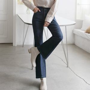 [옷자락]여자 나팔청바지 하이웨스트 투버튼 생지컷 편한 팬츠