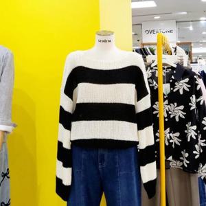 르피타 DP01 루즈핏 볼드 단가라 니트 L243USW908