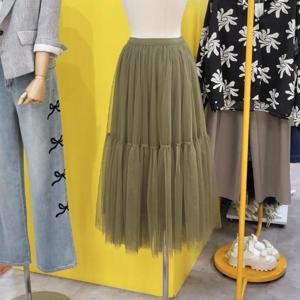 르피타 DP01 메쉬 캉캉 볼륨 샤 스커트 L243USK951