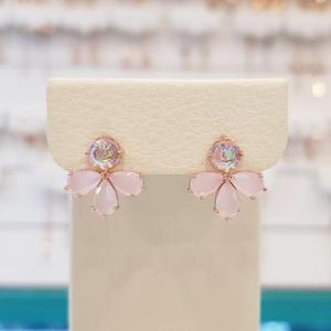 볼라레 세이브존01 이어링 핑크 오팔 볼드귀걸이 spe599