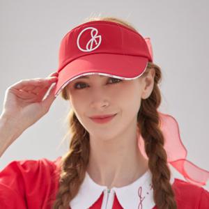 [제이제인] 여성 로고라인 컬러썬캡(Red) 골프웨어
