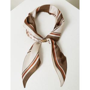 [헤지스ACC] 베이지 헤리아토 삼각링 실크 스카프 (링포함) HISC5E631I3