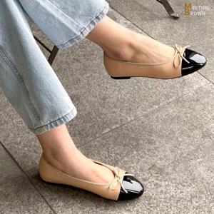 [멜팅브라운] 여성 리본 플랫슈즈 데일리 여자 단화 KA202