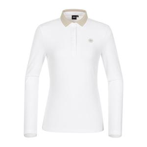 [JDX]여성 엠보 프린트 솔리드 티셔츠 X2TLW5445