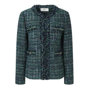 [베스띠벨리]글리터프린지히든버튼트위드자켓 24FWJ42125GRP_YS