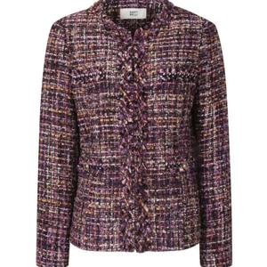 [베스띠벨리]글리터프린지히든버튼트위드자켓 24FWJ42125VIP_YS