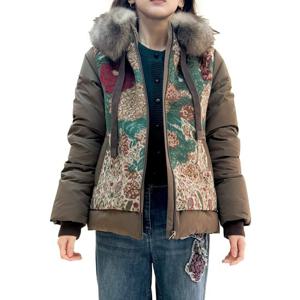 [비꼴리끄(여성)]울 자카드 배색 덕다운 G44PJ3050