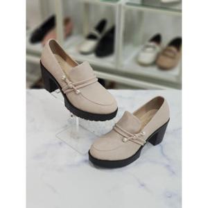 [한슈]한슈 세이브존07 진주 매듭 로퍼힐 7cm HS16327si (284392