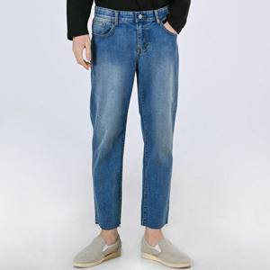 남성하의 JMM X2053 남자밑단커팅워싱스판면9부청바지 일자바지