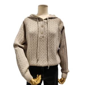 [에이비에프지]꽈베기 짜임 후드 긴팔 니트 APZ5HW32G