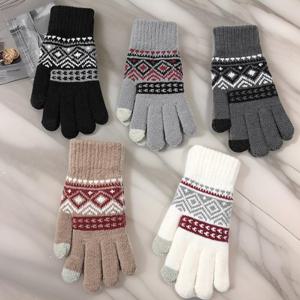 [옷자락]여자 뽀송 손가락 스마트터치 남자 장갑