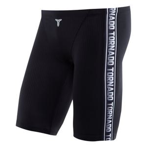 남자 실내 수영복 토네이도 5부 강습용 스윔웨어 라인 로고 블랙