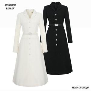 [미니멈]MD 카라넥 트위드 플레어 원피스 MD MXAAWO1190 Z_CJ