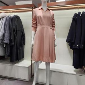 수스 HC04 브이넥  주름 원피스 S201NOP202