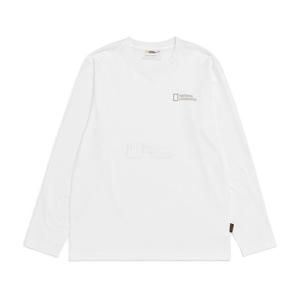 내셔널지오그래픽 N231UTS210 브림 스몰 로고 긴팔 티셔츠 WHITE