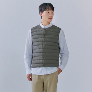 남성 투웨이넥 경량 다운 베스트-CFZK7301C08