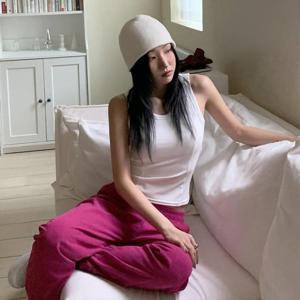 [옷자락]여성 비스코스 이너캡 절개라인 슬라브 나시티