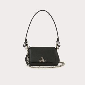 [비비안웨스트우드]비비안웨스트우드 헤이즐 비건 사피아노 스몰 핸드백 블랙 (VPSCBA0016)