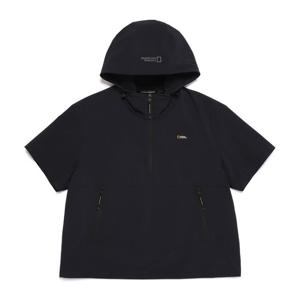 내셔널지오그래픽N252UFT941 아델리 경량 우븐 반팔 아노락 CARBON BLACK