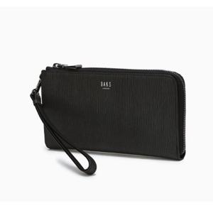 [닥스] 블랙 패턴 소가죽 지퍼장지갑 DBWA5E161BK