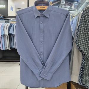 [레노마셔츠]슬림핏 /도비 스트라이프 /긴소매 와이셔츠 ROFSLP9