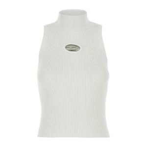 디젤 리브 텍스처 하이 넥 슬리브리스 탑 A130200DLAX 100