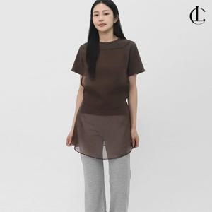 엘케이트 여자 반팔 티셔츠 쫀쫀 데일리 무지 이너티 LPRE002