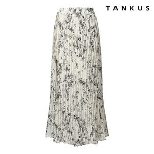 [탱커스]플로럴 플리츠 밴딩 쉬폰 스커트 (TX2SK003L0)