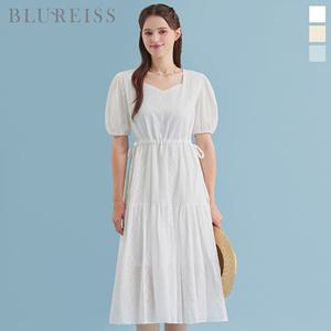 펀칭 레이스 티어드 롱 원피스_BI5M3OP3161