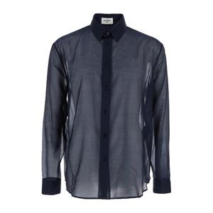 생로랑 시어 타이트 핏 버튼업 칼라드 셔츠 826663 Y1K394102