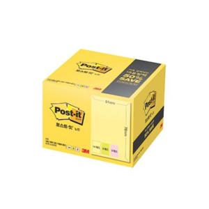 3M 점착메모지 노트(656-20A 대용량팩 51X76mm) 접착식메모지 접착메모지 접착식메모 점착메모 점착메모지