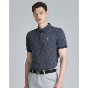 닥스 골프 25SS PREMIUM 네이비 린넨라이크 반팔 카라티 DGTS5B511N3