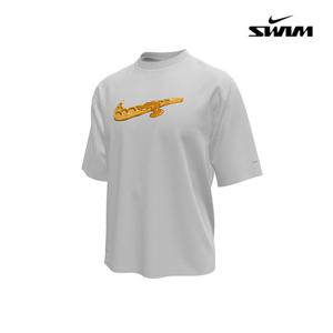 [나이키 스윔]아동래쉬가드 남자아동 스우시 와플 숏 슬리브 하이드로가드 NESSF830-100