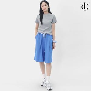 엘케이트 여자 반바지 트레이닝복 여름 와이드 핀턱 숏팬츠 LJJ022