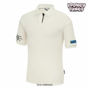 [스팍스]남성 벅스버니 엠보패턴 반팔 카라 티셔츠 SP2MTS045