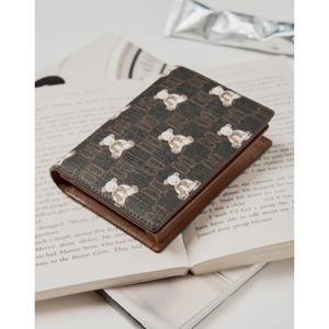 [닥스ACC] 브라운 패턴 소가죽 카드지갑 DCWA5F793