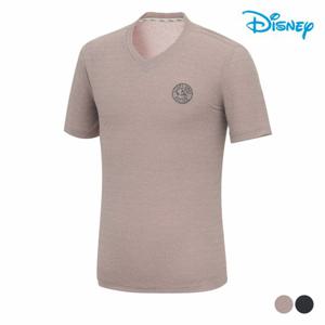 [디즈니골프]남성 아트웍 자수 V넥 반팔 티셔츠 DP2MTR044